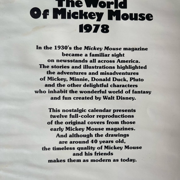 Disney hallmark 1978 engagement calendar - Picture 7 of 7